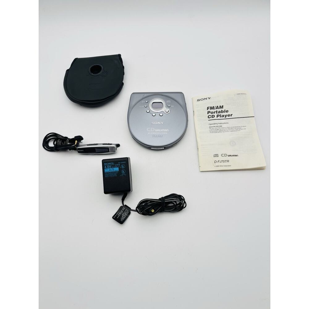 Sony Walkman Fj75Tr Portable CD Player | VG Cond| FM/AM Radio | Tested Works.